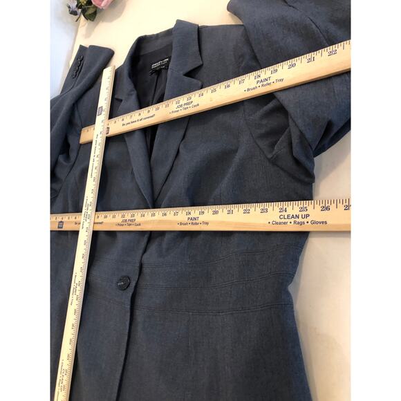 Jones New York Collection Stretch Women's Plus 22W Gray  Classic Single Button - Picture 9 of 10